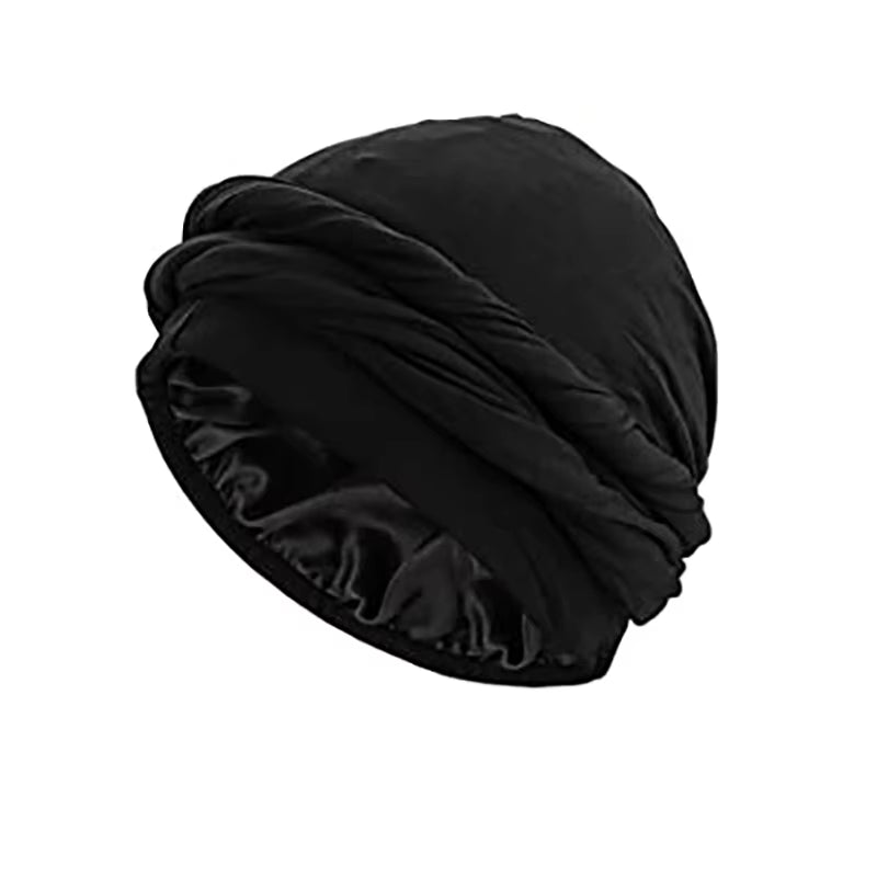 Pullover Turban for Men Vintage Head Wraps for Men Stretch Modal and Satin Turban Scarf Tie for Hair