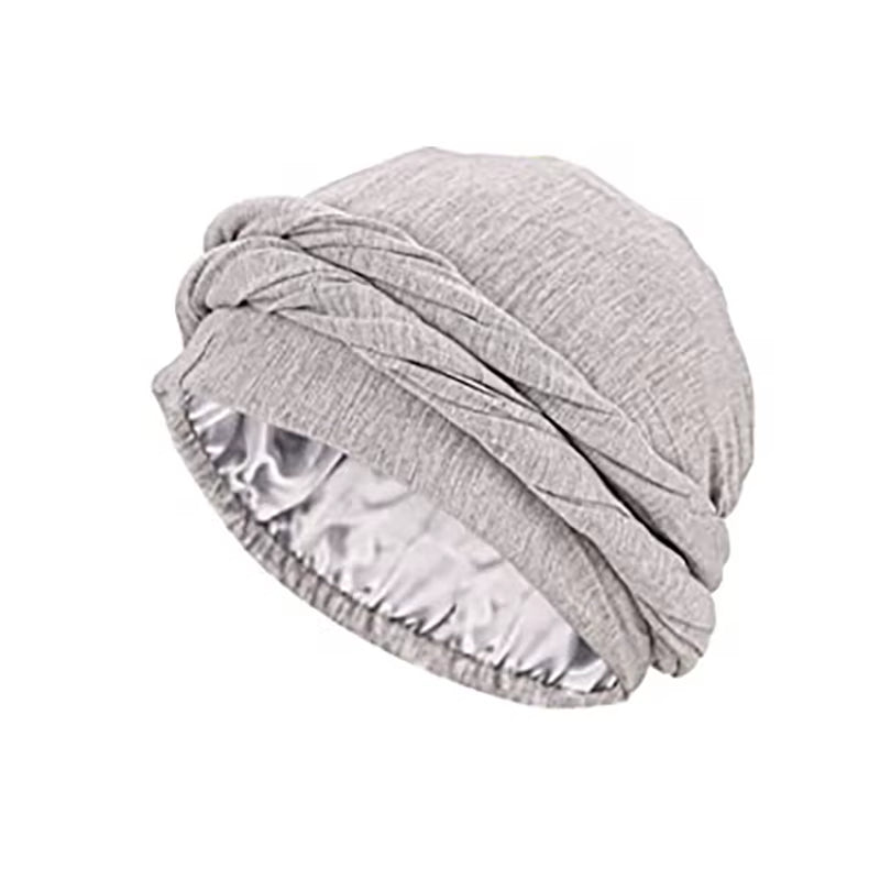 Pullover Turban for Men Vintage Head Wraps for Men Stretch Modal and Satin Turban Scarf Tie for Hair